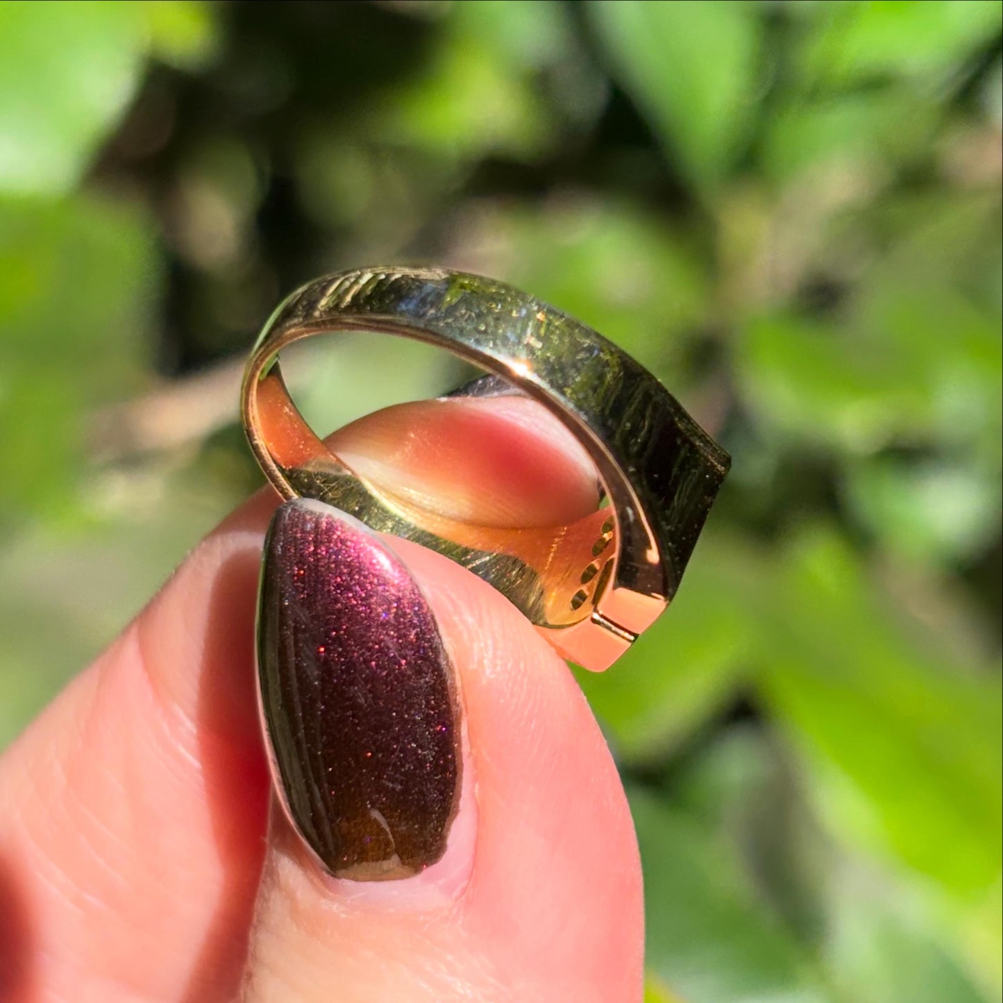 Vintage 18K Diamond H signet ring