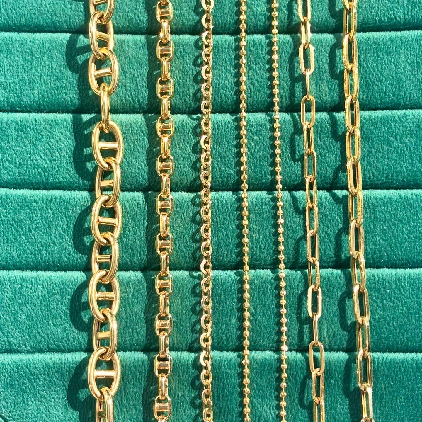 NEW Semi hollow 16K extra chunky paperclip chain