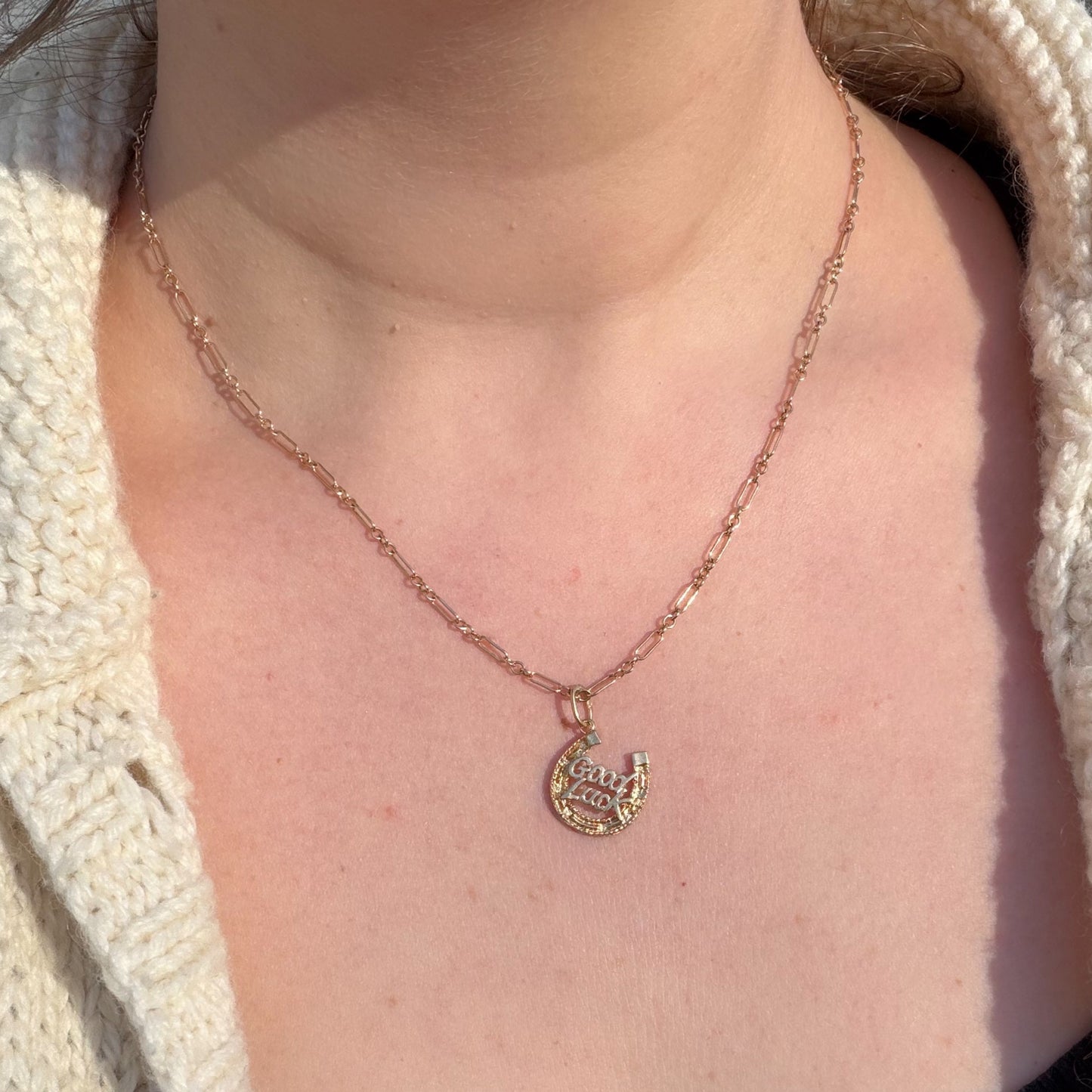 Vintage 9CT Good Luck horseshoe charm