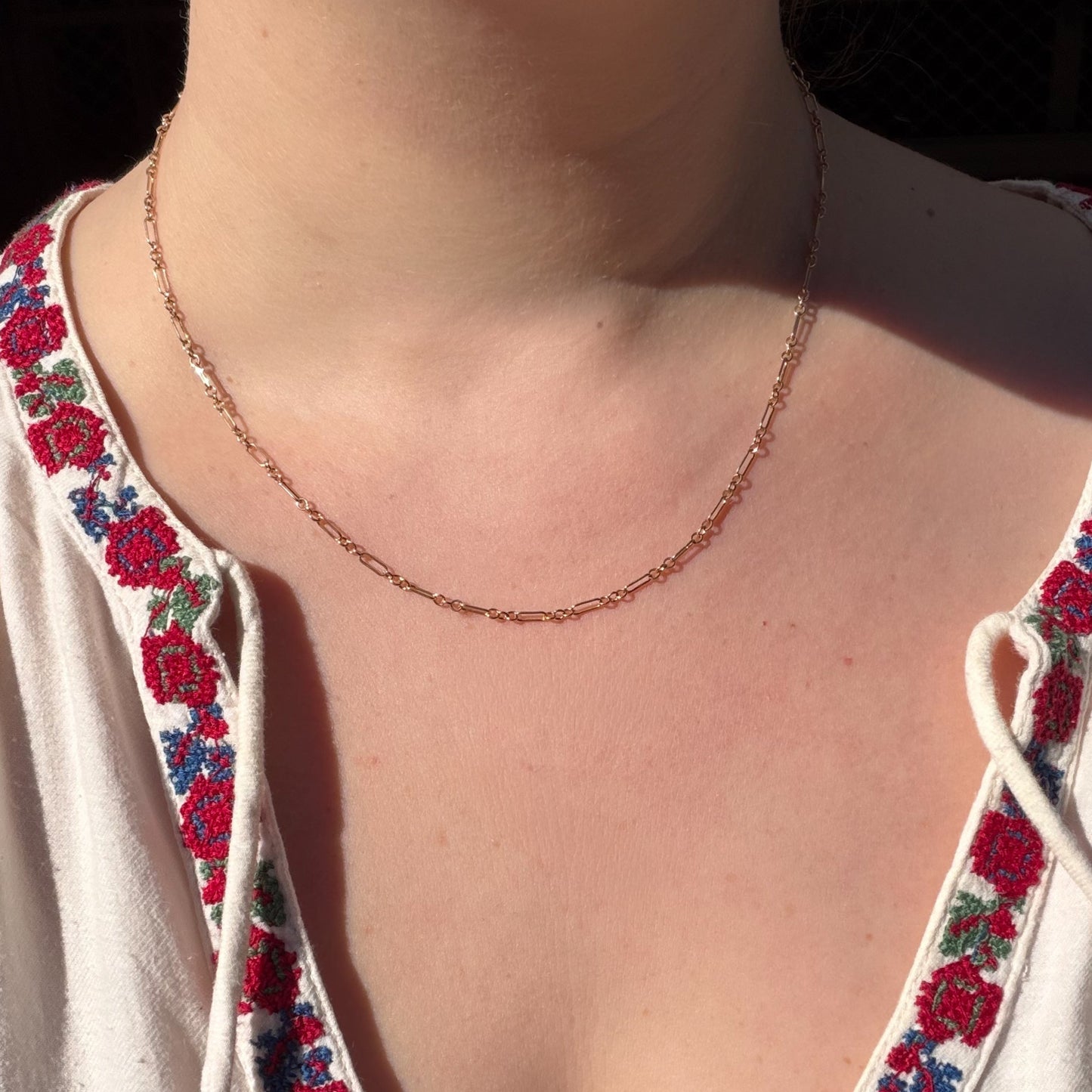 9CT Vintage Italian UNOAERRE fancy biker link chain