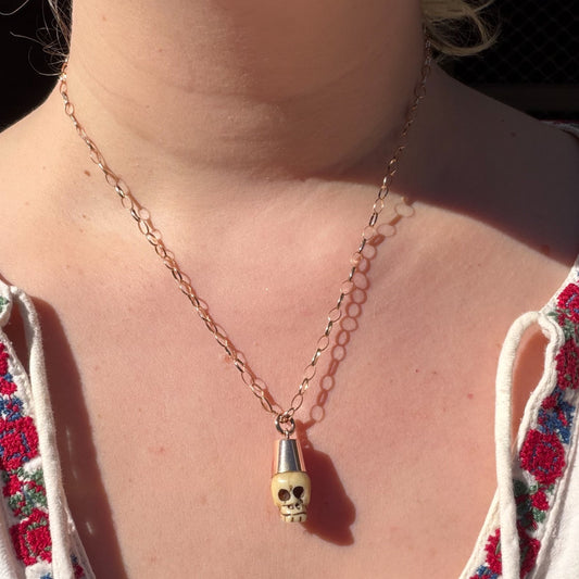 Vintage 9K yellow gold solid oval belcher chain