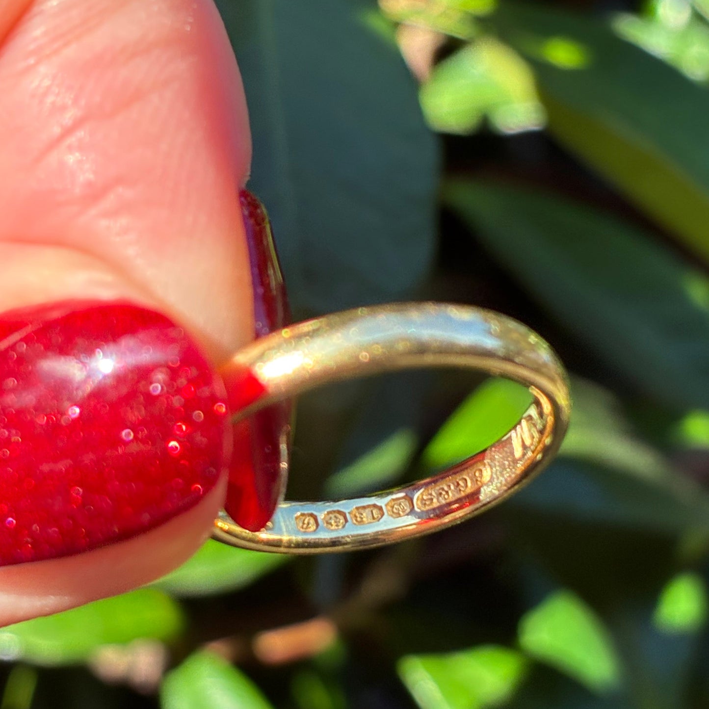 Vintage SOLID 18K stacking band