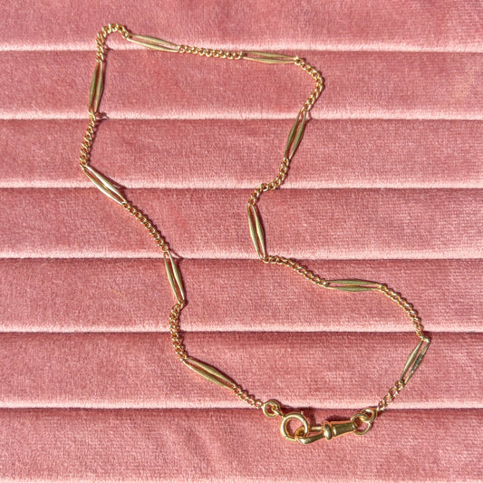 RARE Antique 18CT Edwardian watch chain
