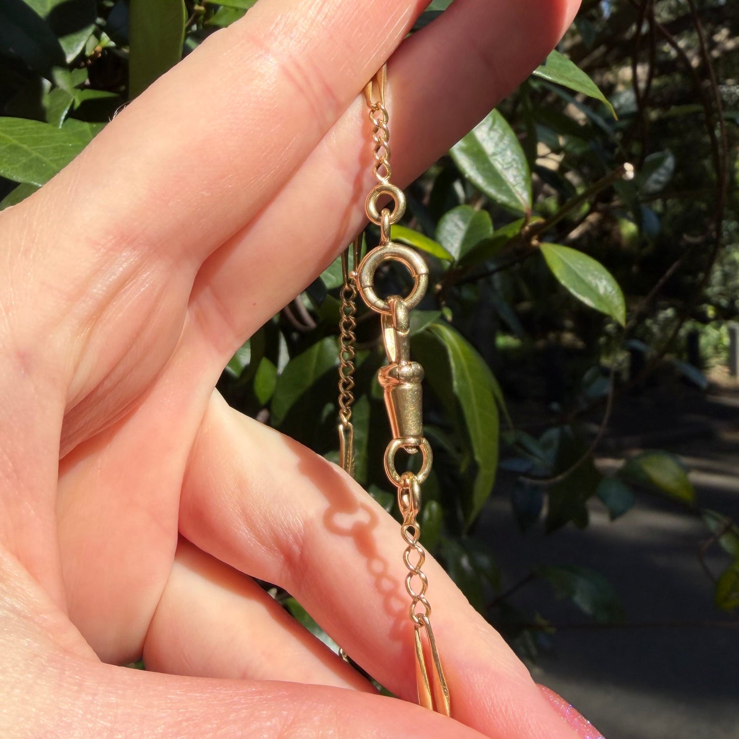 RARE Antique 18CT Edwardian watch chain