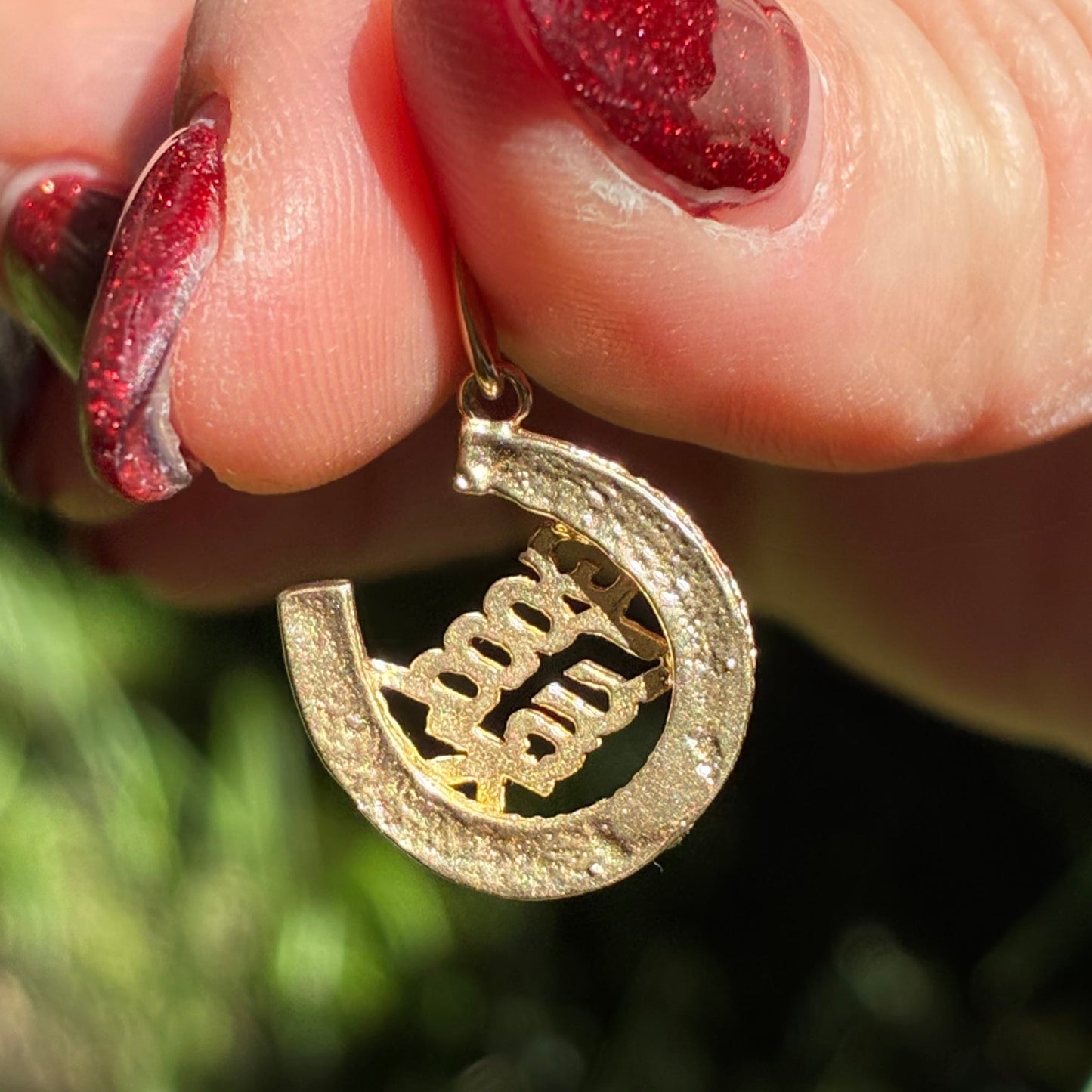 Vintage 9CT Good Luck horseshoe charm