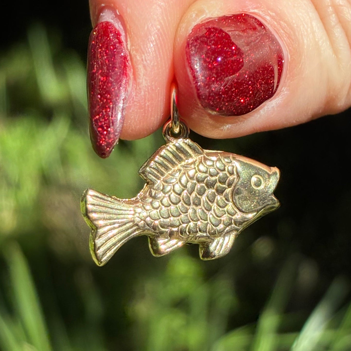 Vintage 60’s 3D 9CT fish charm