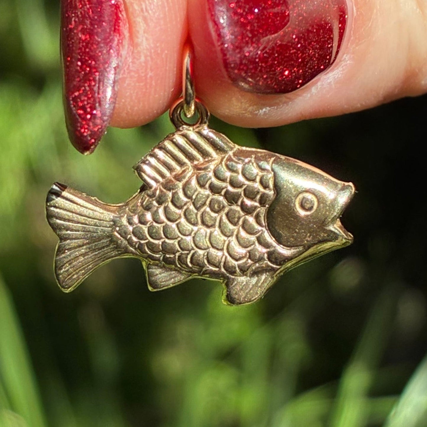 Vintage 60’s 3D 9CT fish charm