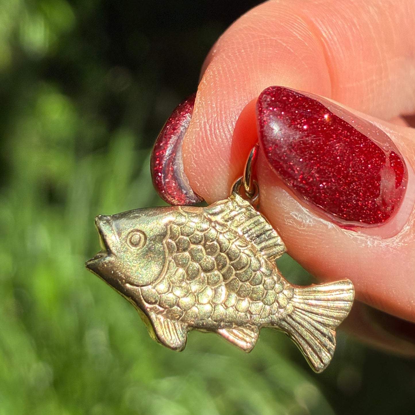 Vintage 60’s 3D 9CT fish charm