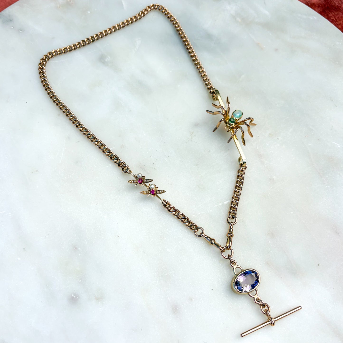 Custom 9CT "Charlotte" Antique Albert Chain
