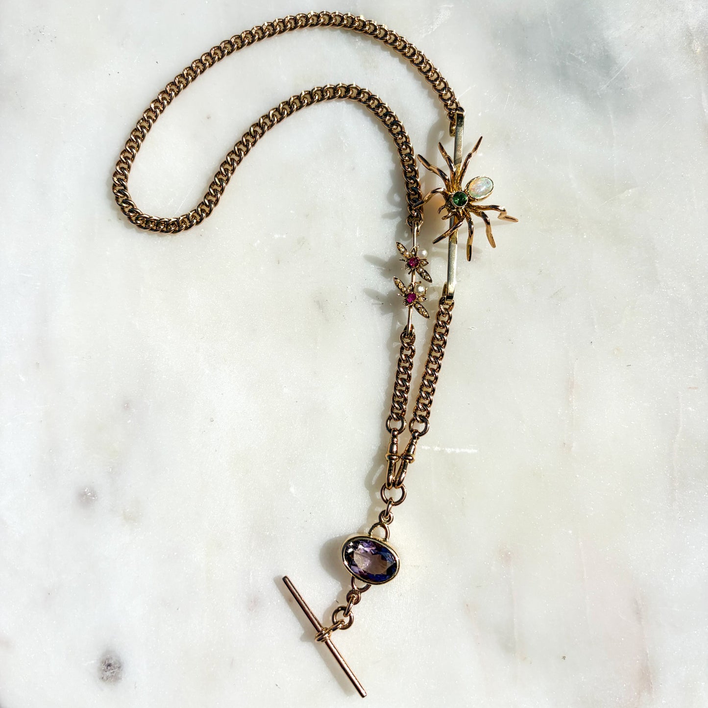 Custom 9CT "Charlotte" Antique Albert Chain