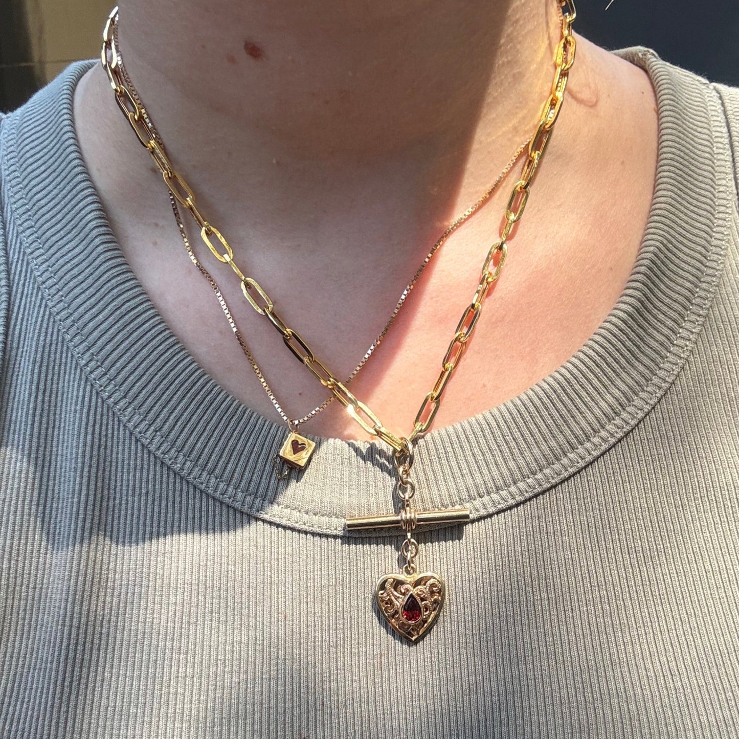 NEW Semi hollow 16K extra chunky paperclip chain