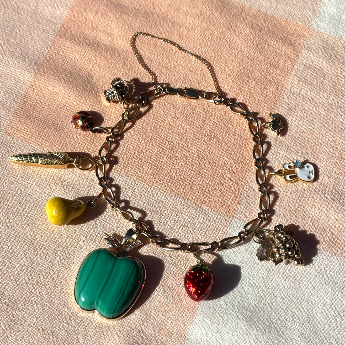 Rare 18K large Italian corn charm