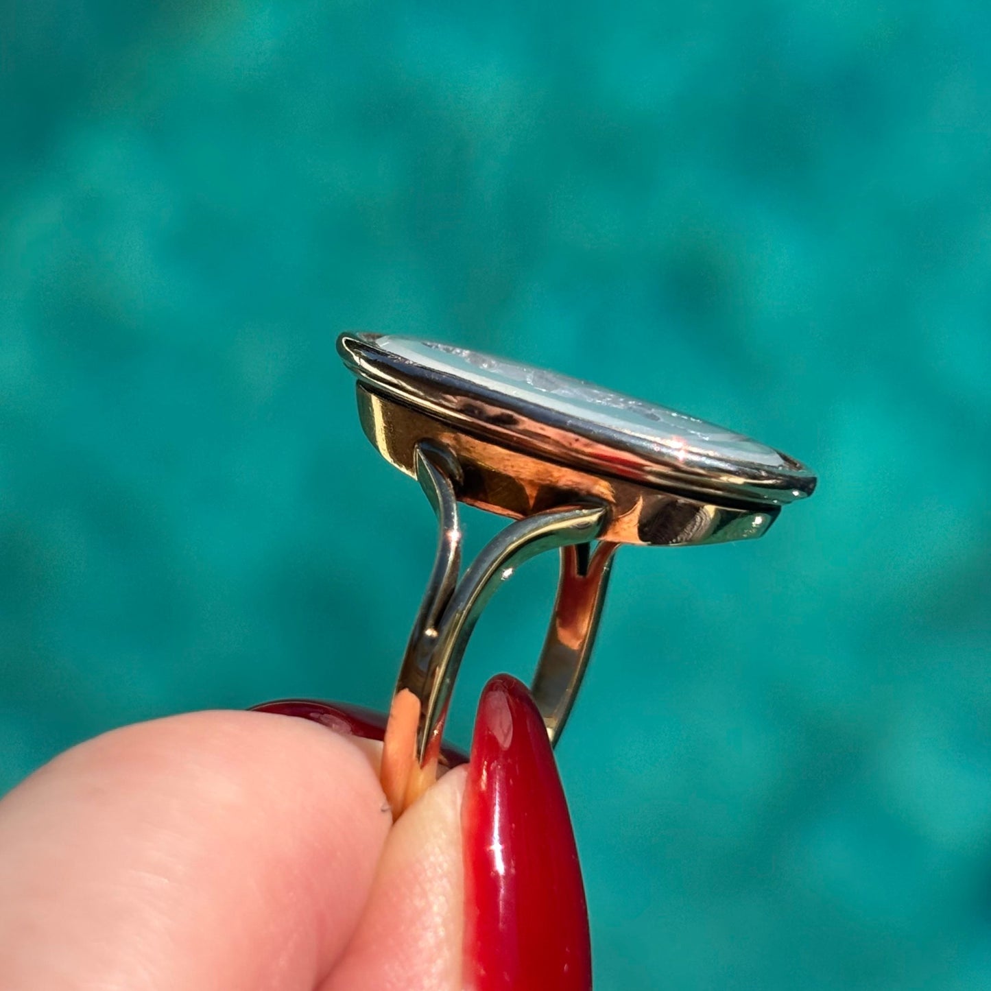 Incredible RARE Antique Georgian 18K Large Pan wax seal ring