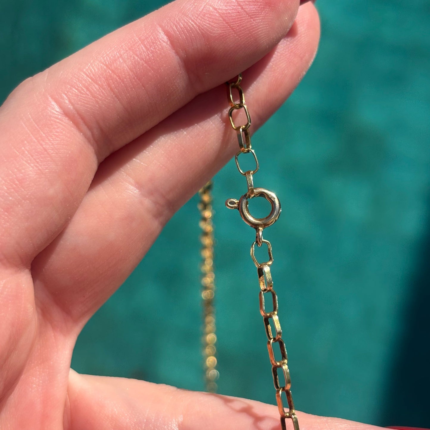 Handmade Vintage 9K yellow gold belcher chain