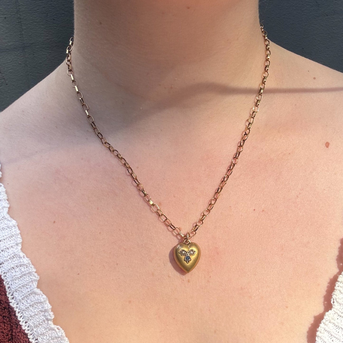 Handmade Vintage 9K yellow gold belcher chain