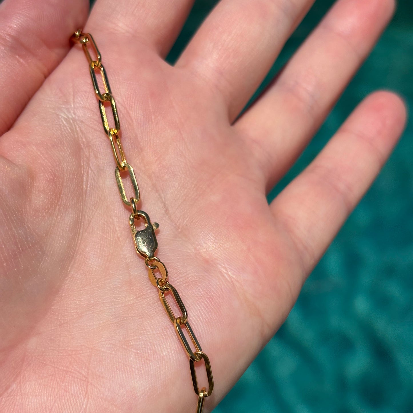 NEW Semi hollow 16K extra chunky paperclip chain