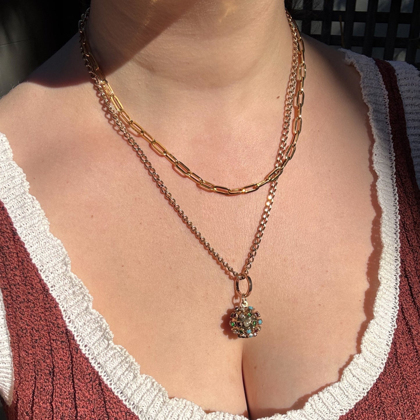 NEW Semi hollow 16K extra chunky paperclip chain