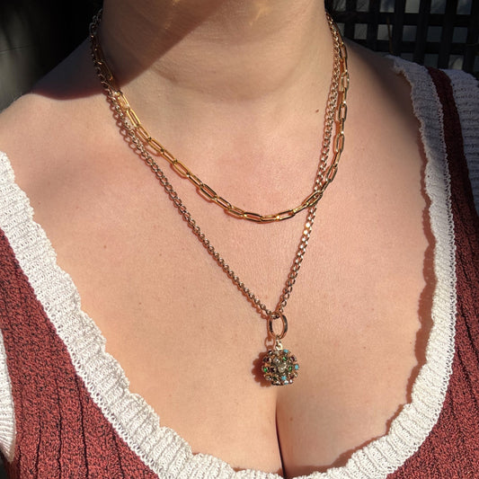 NEW Semi hollow 16K extra chunky paperclip chain