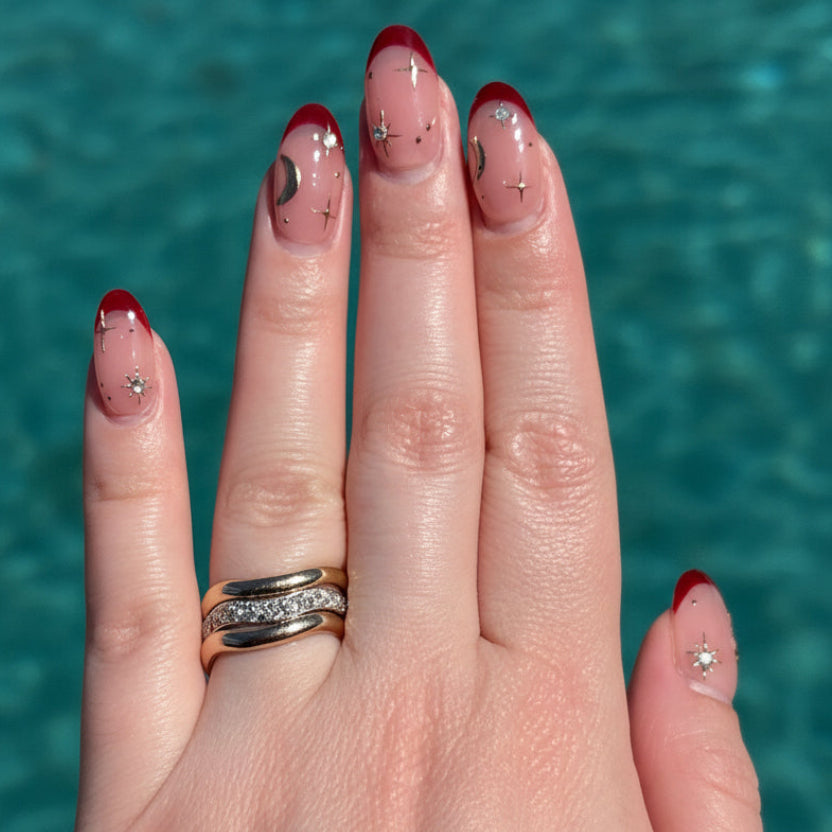 CUSTOM NEW 9K separate three band stacking ring with Diamonds.