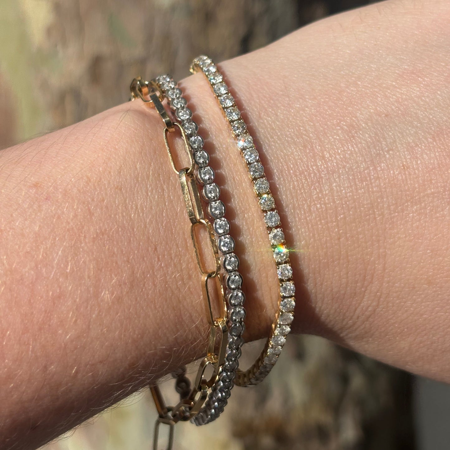 SOLID NEW 9CT chunky Italian paperclip bracelet